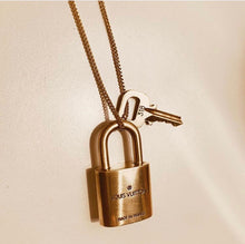 Load image into Gallery viewer, LV Lock & Key Necklace