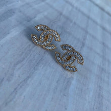 Load image into Gallery viewer, “Victoria” Gold & Clear Crystal Earrings