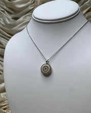 Load image into Gallery viewer, Beige & Silver Round CC Necklace