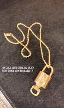 Load image into Gallery viewer, LV Lock & Key Necklace