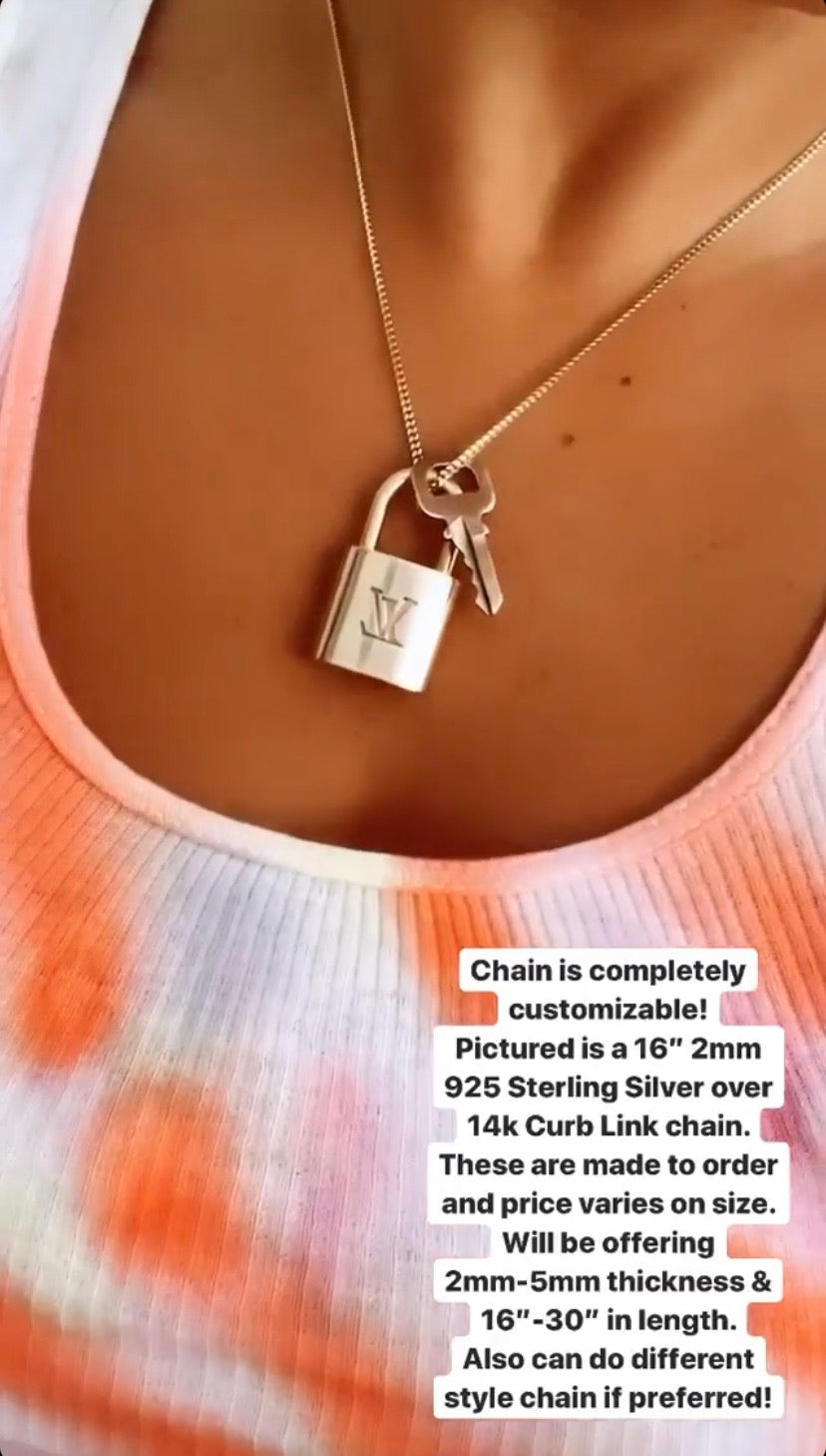 Louis Vuitton Lock & Key Necklace –